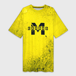 Футболка женская длинная Metro Exodus: Yellow Grunge, цвет: 3D-принт