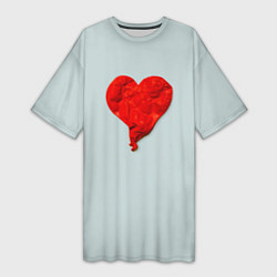 Женская длинная футболка Kanye West: Heartbreak