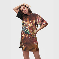 Футболка женская длинная Моя геройская академия, цвет: 3D-принт — фото 2