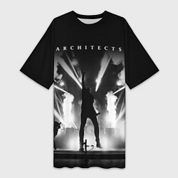 Футболка женская длинная Architects: Black Metal, цвет: 3D-принт