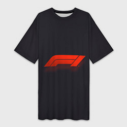 Футболка женская длинная Formula 1, цвет: 3D-принт