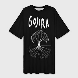 Футболка женская длинная Gojira: Tree, цвет: 3D-принт