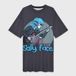Футболка женская длинная Sally Face: Rock, цвет: 3D-принт