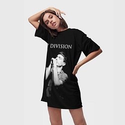 Футболка женская длинная Joy Division, цвет: 3D-принт — фото 2