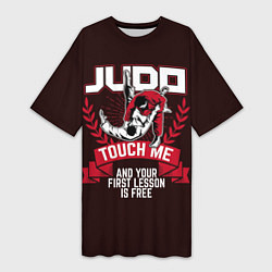 Женская длинная футболка Judo: Touch Me