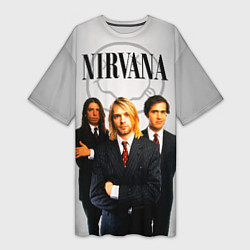 Женская длинная футболка Nirvana