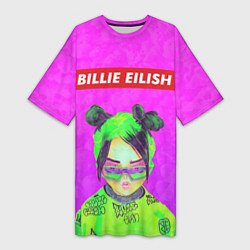 Женская длинная футболка Billie Eilish