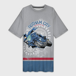 Футболка женская длинная Gotham City Motorcycle Club, цвет: 3D-принт