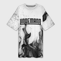 Футболка женская длинная LINDEMANN: Black Fire, цвет: 3D-принт
