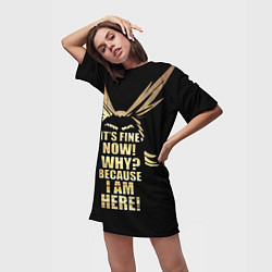 Футболка женская длинная МОЯ АКАДЕМИЯ НЕРО MY HERO ACADEMIA, цвет: 3D-принт — фото 2