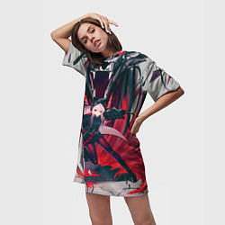 Футболка женская длинная Arknights art, цвет: 3D-принт — фото 2