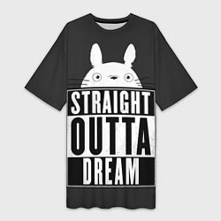 Женская длинная футболка Тоторо Straight outta dream