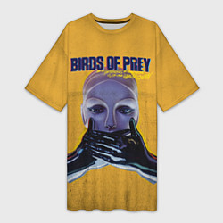 Футболка женская длинная Birds of Prey Black mask, цвет: 3D-принт