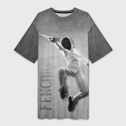 Женская длинная футболка Fencing