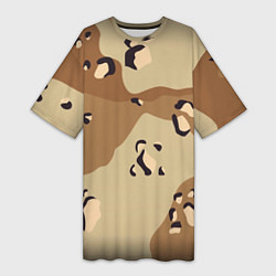 Футболка женская длинная ПОЛЕВОЙ АРМЕЙСКИЙ, цвет: 3D-принт