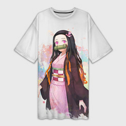 Женская длинная футболка KIMETSU NO YAIBA