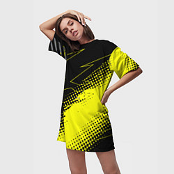 Футболка женская длинная Bona Fide Одежда для фитнеcа, цвет: 3D-принт — фото 2