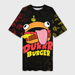 Женская длинная футболка Fortnite Durrr Burger