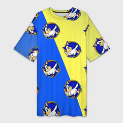 Женская длинная футболка Sonic - Соник