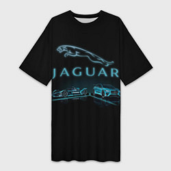 Футболка женская длинная Jaguar, цвет: 3D-принт