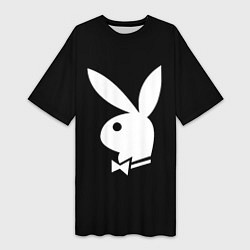 Футболка женская длинная PLAYBOY, цвет: 3D-принт