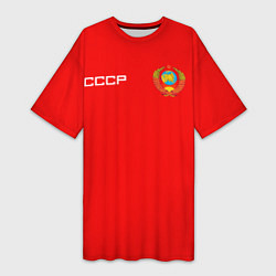 Футболка женская длинная СССР, цвет: 3D-принт