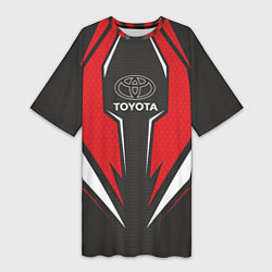Женская длинная футболка Toyota Driver team Red