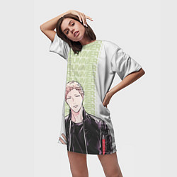 Футболка женская длинная Drummer, цвет: 3D-принт — фото 2