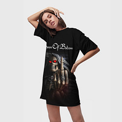 Футболка женская длинная Children of Bodom 9, цвет: 3D-принт — фото 2