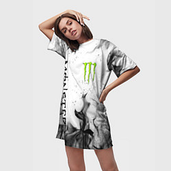 Футболка женская длинная MONSTER ENERGY, цвет: 3D-принт — фото 2