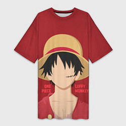 Футболка женская длинная Luffy, цвет: 3D-принт