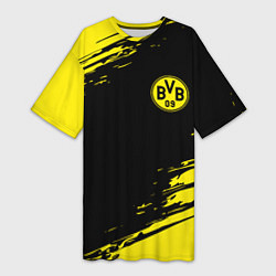 Футболка женская длинная BORUSSIA, цвет: 3D-принт