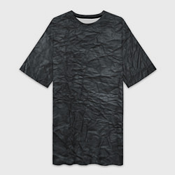 Женская длинная футболка Черная Бумага