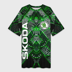 Женская длинная футболка SKODA