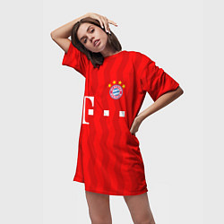 Футболка женская длинная FC Bayern Munchen, цвет: 3D-принт — фото 2