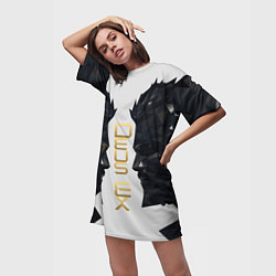 Футболка женская длинная Deus Ex, цвет: 3D-принт — фото 2