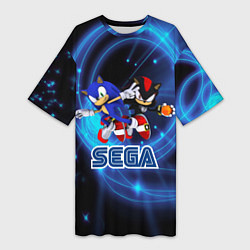 Женская длинная футболка Sonic SEGA