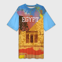Футболка женская длинная Египет Пирамида Хеопса, цвет: 3D-принт