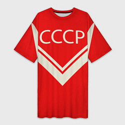 Женская длинная футболка СССР хоккейная форма