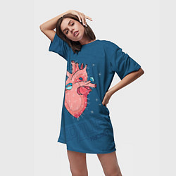 Футболка женская длинная Папин Олимпос, цвет: 3D-принт — фото 2