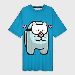 Женская длинная футболка Nyan Cat Among Us
