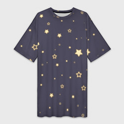 Женская длинная футболка Звезды