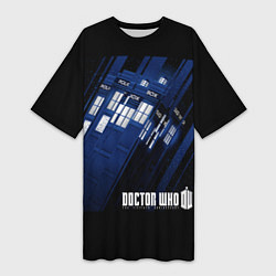 Женская длинная футболка Доктор Кто