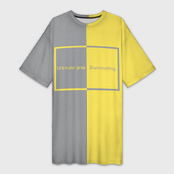 Женская длинная футболка Ultimate Grey X Illuminating