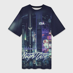 Женская длинная футболка Welcome to Night City