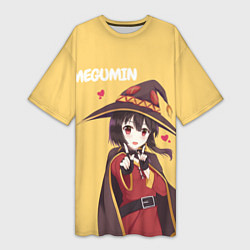 Женская длинная футболка Megumin