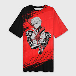 Футболка женская длинная Генос One Punch Man, цвет: 3D-принт