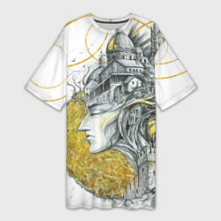 Женская длинная футболка Мечты города