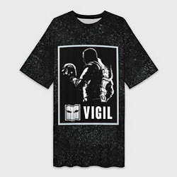 Футболка женская длинная Vigil, цвет: 3D-принт