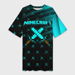 Женская длинная футболка Minecraft